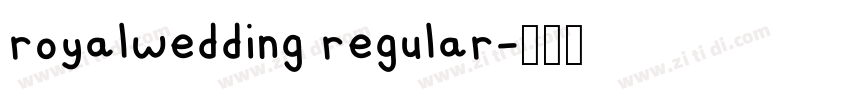 royalwedding regular字体转换